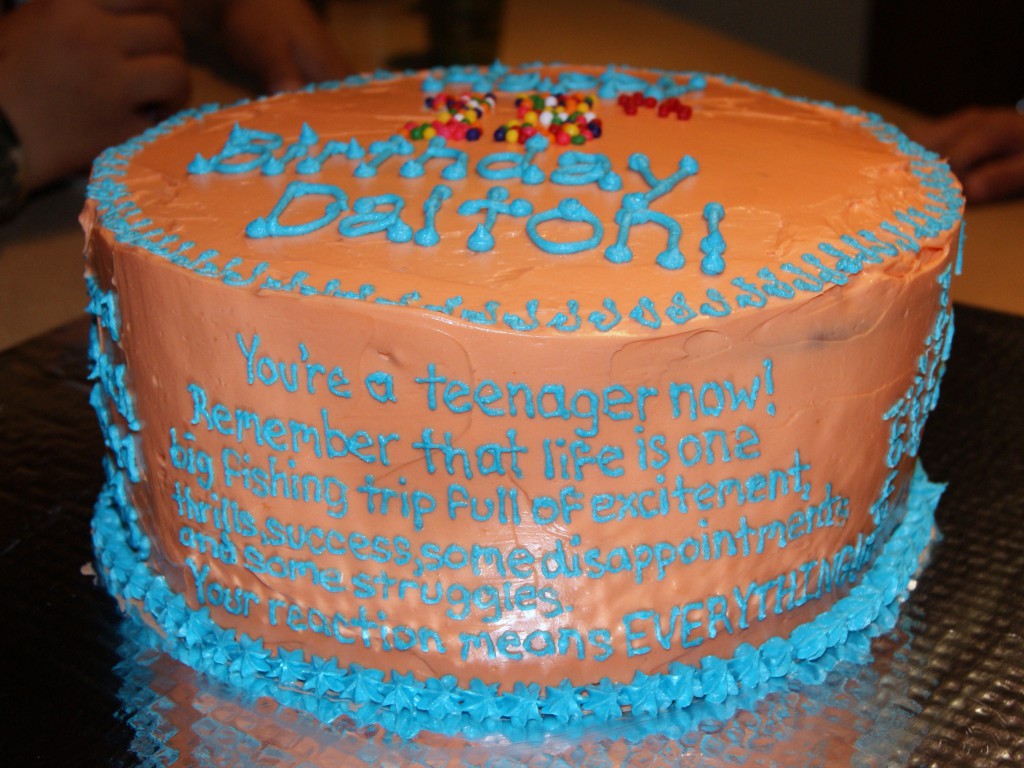 Fisherman Quote Cake